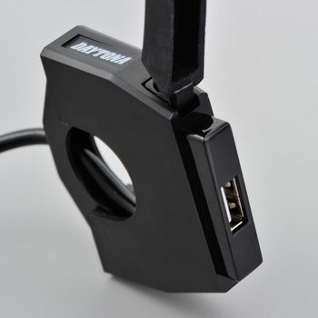 Daytona USB socket outlet "Slim" single, for 22.2 and 25.4 mm handlebars