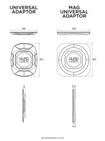 Uniwersalny adapter Quad Lock® (V3) 