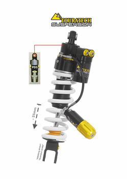 Touratech Suspension lowering shock (-25 mm) for Honda XL 750 Transalp from 2023 Type Extreme