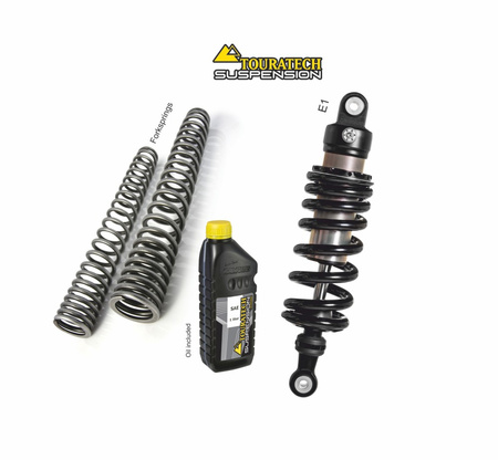 Touratech Suspension lowering fork springs and E1 shock -50mm for BMW G310GS 2017-2023