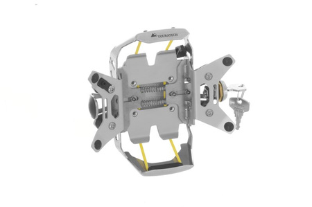 Uchwyt nawigacji Garmin ZUMO 590 /595 LM *zamykany*, srebrny, naturalne anodowane aluminium