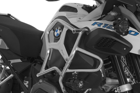 Stainless steel crash bar extension for original BMW engine crash bar BMW R1200GS Adventure from 2014