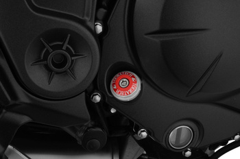 Oil filler cap with special tool, red anodised for Kawasaki Versys 650 (from 2012)/ Versys 1000