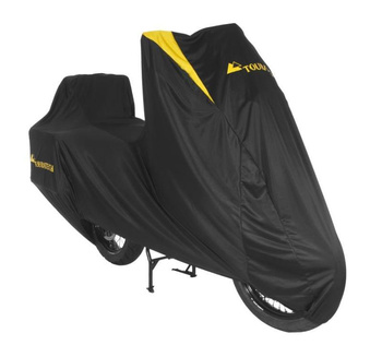 Pokrowiec Touratech Indoor 'Super Soft' dla dużych motocykli Enduro z systemem kufrów