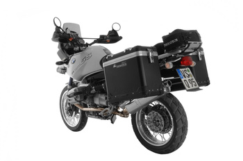 ZEGA Pro Aluminium pannier system "And-Black" 38/45 ltr with stainless steel rack for BMW R1150GS/R1150GS Adventure/R1100GS/R850GS