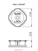 Samoprzylepna podstawa ścienna Quad Lock® ( dwupak) (V2)